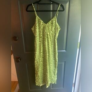 Wild Fable Green Stripe Midi Dress, Size L